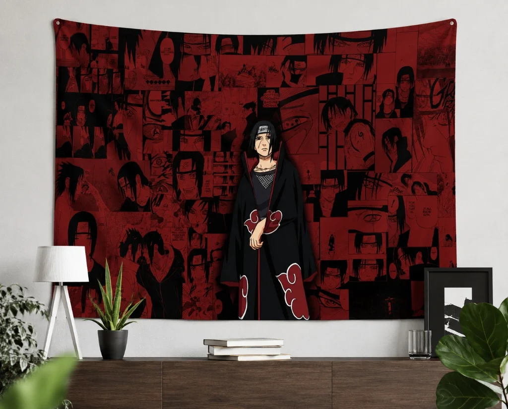 Deez Prints ITACHI MANGA PANEL TAPESTRY — tapestries